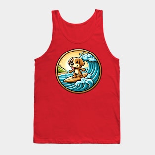 Surfing dog Tank Top